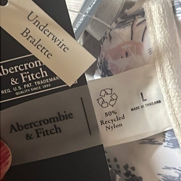 Abercrombie & Fitch Asymmetrical Underwire Bralette Bikini Top Size L - Picture 6 of 6